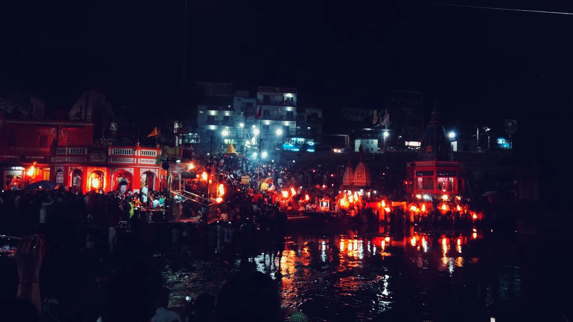 Prem Mandir Evening Light and Aarti View