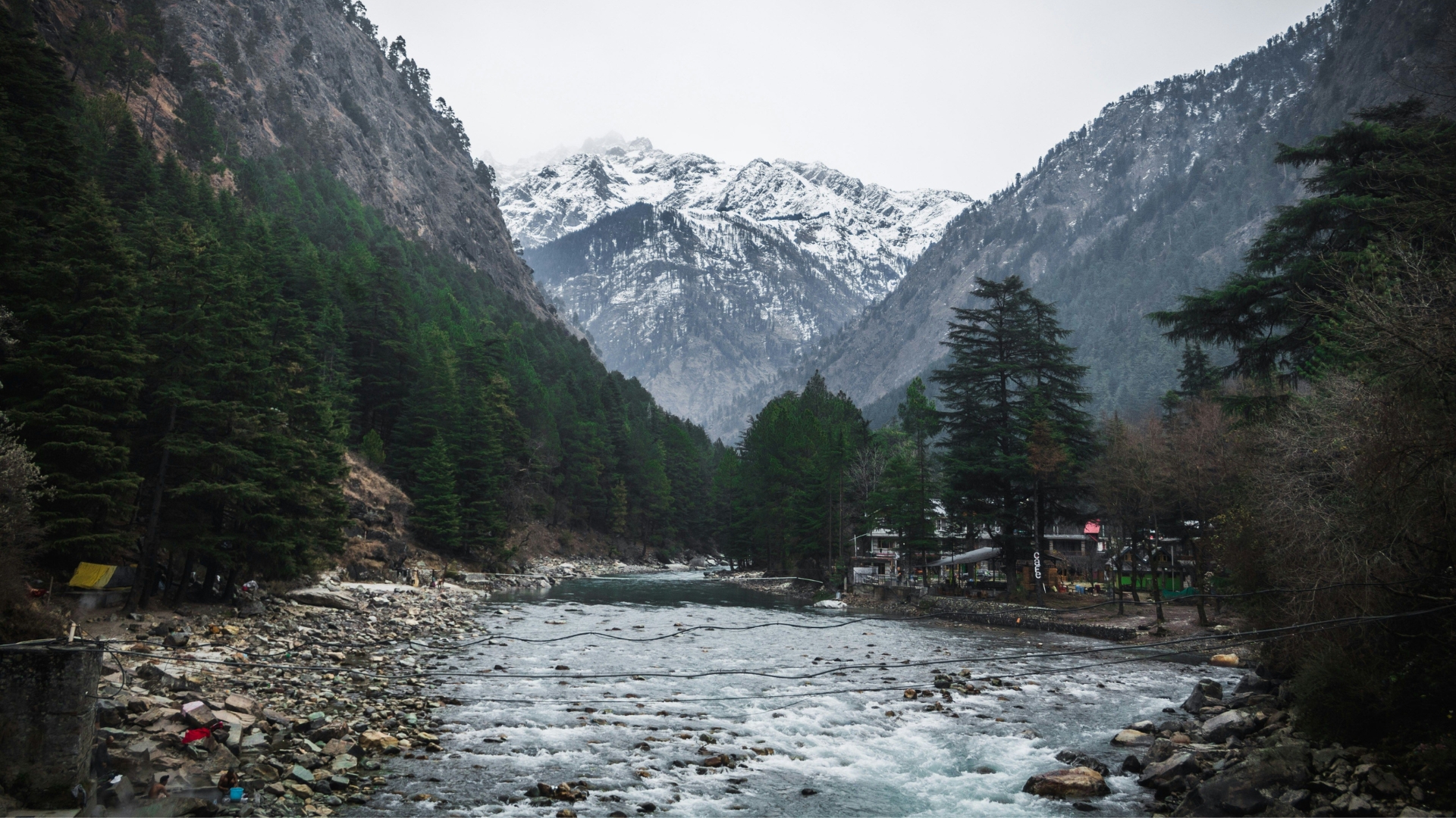 Kasol Trekking Trail and Mountain Landscape View