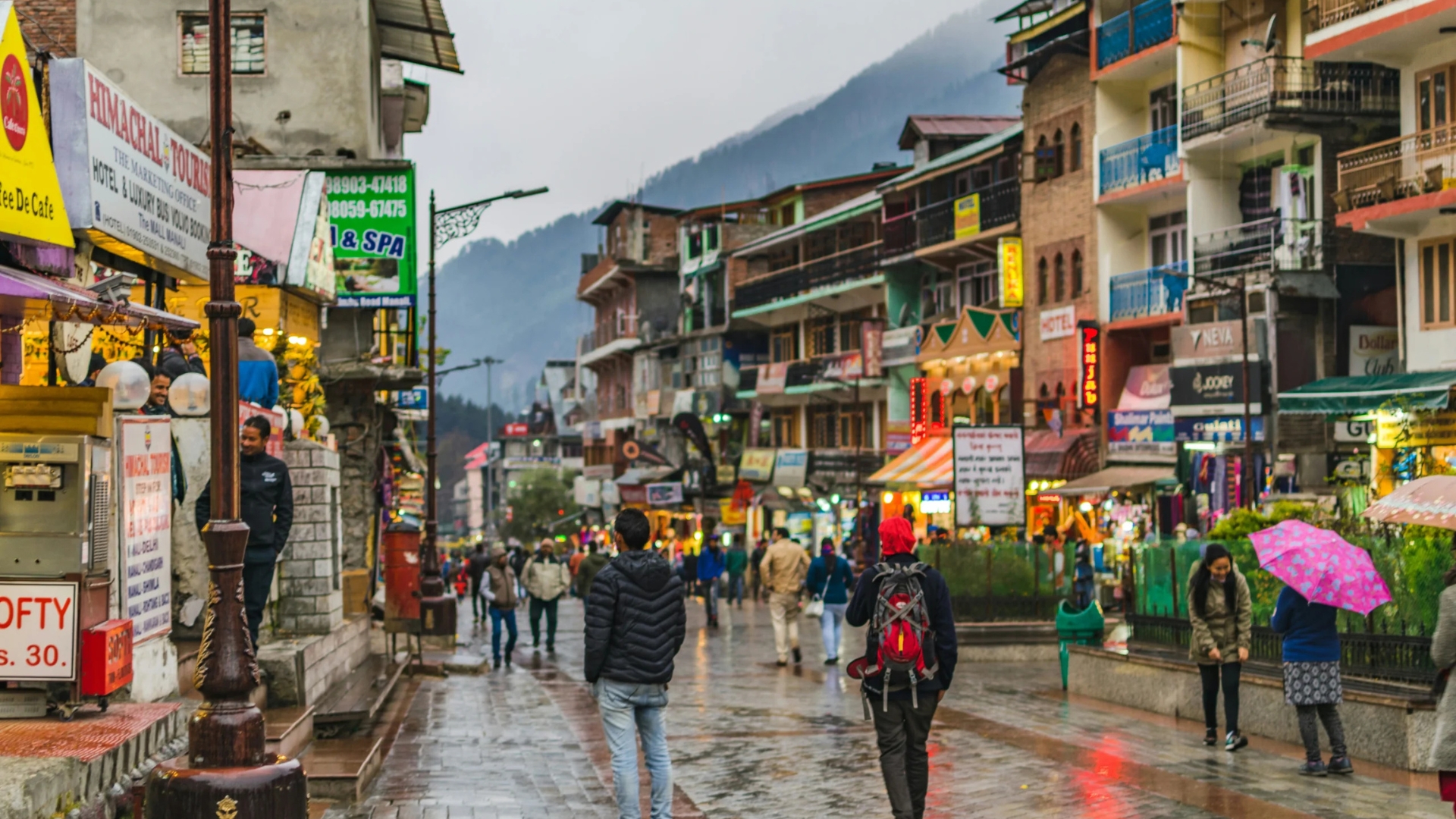 Manali Snow Mountains Scenic View Himachal Pradesh